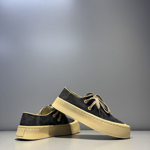 Zapatillas de running estilo británico auténtico para papá, ultraligeras de lona, con puntera moderna, cómodas, con cordones, suaves, de goma, para otoño, con aumento de altura. - Product Image 3