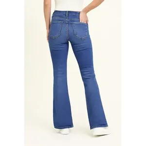 Jeans a Zampa d'Elefante da Donna Adrenaline, Pantaloni in Denim a Vita Alta, Traspiranti, Stile Semplice e alla Moda - Product Image 4