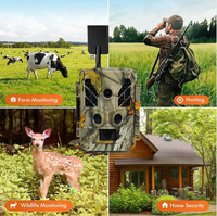 Cámara de Caza Celular 4G LTE de 48MP, Larga Duración de Batería, Cámara de Seguimiento de Animales, Cámara de Seguridad para Vida Silvestre