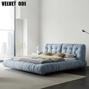Nouvelle Arrivée <span class=keywords><strong>Lit</strong></span> King Size Rembourré Tête <span class=keywords><strong>de</strong></span> <span class=keywords><strong>Lit</strong></span> Douce comme un Nuage Design Ergonomique pour Suite <span class=keywords><strong>de</strong></span> Chambre Principale <span class=keywords><strong>de</strong></span> Villa - Product Image 3