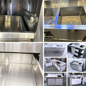 Évier de <span class=keywords><strong>cuisine</strong></span> commercial en acier inoxydable avec revêtement autonettoyant, finition polie, pieds réglables en hauteur, isolation thermique - Taiao - Product Image 2
