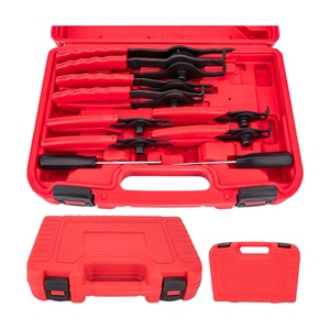 Ensemble de pinces à anneaux de retenue 11 pièces, pinces à circlips mécaniques, outil automobile, pinces internes et externes pour coffre de voiture, <span class=keywords><strong>moto</strong></span> - Product Image 2