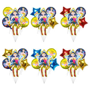 للبيع بالجملة مجموعات أزياء المرأة العجيبة المتحركة في فيلم كرتون ألومنيوم لزينة حفلات أعياد الميلاد للأطفال - Product Image 1