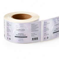 Étiquettes personnalisées de luxe 3D en relief pour pots de crème hydratante, autocollants cosmétiques imperméables, étiquettes d'emballage de bouteilles avec vernis UV sélectif