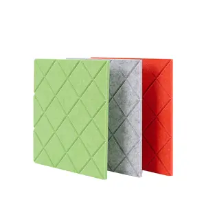 bespoke grooved PET acoustic panels soundproof customized decorative polyester acoustic wall panel