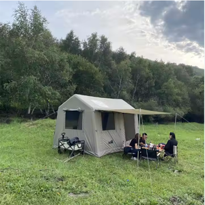 Tenda da Campeggio Familiare di Lusso per Esterni, Casa a 2 Porte, 4 Stagioni, Impermeabile, in Tela Oxford - Product Image 1