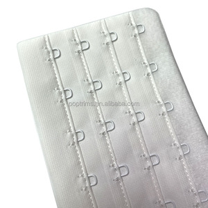 4 filas de corsé desnudo gancho cinta para los ojos Beige cepillado espalda poliéster de alta calidad largo en rollo sujetador gancho y cinta para los ojos - Product Image 4