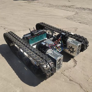 Plataforma Móvil con Chasis de Orugas de Goma y Control Remoto Eléctrico, Base AGV para Uso en Plantas de Fabricación - Product Image 3
