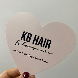 Carte de visite personnalisée de haute qualité pour petites entreprises - Papier d'art blanc Options de carton offset Forme de cœur Gaufrage Sérigraphie - Product Image 6