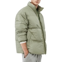 Veste d'hiver matelassée imperméable personnalisée ODM/OEM pour homme avec col montant, respirante et motif enduit