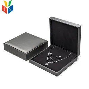 Wholesale Price Double Ring Necklace Jewelry Packaging Box Full Set Pu Leather Pendant Bracelet Custom Jewelry Boxes With Logo