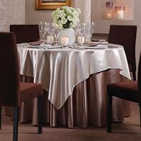 La meilleure qualité couleur personnalisée accepte des conceptions personnalisées élégante nappe ronde en lin bleu damassé pour un repas formel