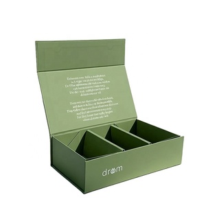 กล่องของขวัญปิดด้วยแม่เหล็ก กระดาษเนื้อสัมผัสสีเขียว - Product Image 1