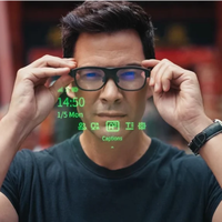Lunettes intelligentes multilingues avec fonction d'interprétation en temps réel, traduction IA, en alliage de magnésium léger pour la communication