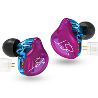 KZ ZST Écouteurs intra-auriculaires à double pilote hybride dynamique 1DD + 1BA Écouteurs filaires colorés avec micro