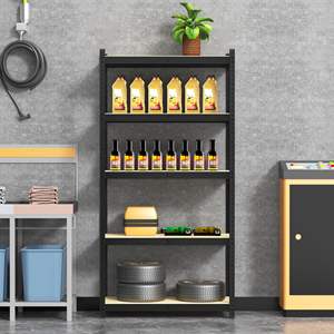 رف تخزين معدني للمخازن من 5 طبقات بتصميم عمودي موفر للمساحة بهيكل فولاذي متين - Product Image 5