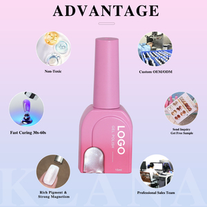 KLANA 6 Color Cat Eye Gel Polish UV Gel <b>Nail</b> Polish 15ml <b>Glitter</b> Luxury DIY Non-Toxic Liquid Bottle Format - Product Image 5