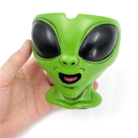 Cendrier alien en résine en forme de polyrésine avec logo personnalisé, accessoires pour fumer, décoration de la maison, prêt à être expédié