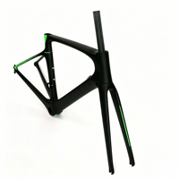 Cadre de vélo de route aérodynamique en fibre de carbone T800 à module élevé, frein sur jante, BB86 Press Fit, passage de câbles entièrement interne, cadre de vélo 700C