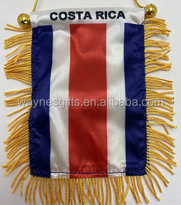 Costa Rica Drapeau Mini Bannière 4 "X 6" San Jose Avec Aspiration pour Automobile Education Assurance Agence de Voyage Agriculture - Product Image 6