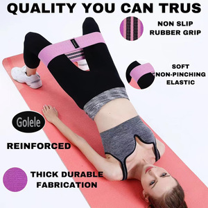 Xinda Logo personalizzato stampato fascia di resistenza del cerchio dell'anca tessuto Booty Fitness fasce di resistenza per esercizi Yoga fasce per allenamento all'ingrosso - Product Image 6
