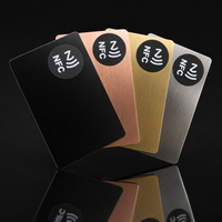 Carte de visite en métal personnalisée avec puce NFC 216 cachée, en acier inoxydable, gravée au laser pour le contact numérique