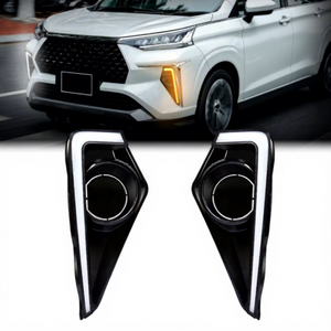 ไฟ LED DRL พร้อมไฟเลี้ยวแบบเรียงลำดับชุดไฟขับขี่สำหรับโตโยต้า เวลอซ 2021-2023 โครเมียมไฟขับขี่อุปกรณ์เสริมในรถยนต์ - Product Image 1