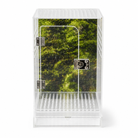Terrarium en acrylique YAOYUE pour reptiles avec tiroir coulissant, boîte d'élevage verticale transparente pour gecko et lézard, 20x20x32cm