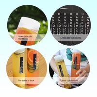 Net Rouge 500ml Jetable PET Plastique Transparent Carré Bouteille PP Lait Thé Tasse Couvercle pour Jus Boisson pour Emballage Commercial