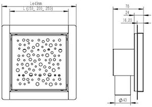 Drain de <span class=keywords><strong>douche</strong></span> Siphon de <span class=keywords><strong>douche</strong></span> en acier inoxydable Drain de sol carrelable pour salle de bain avec dispositif de désodorisation et filtre à cheveux - Product Image 5