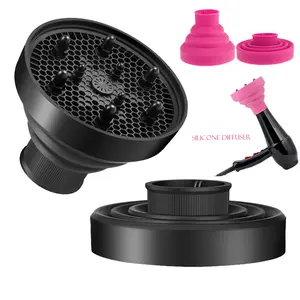 Lohas detachable blow hairdryer diffuser collapsible silicone Hair Dryer Diffuser Attachment for curly hair