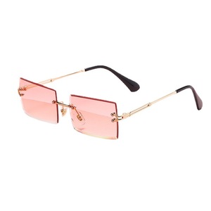 New Design Frameless Metal Trimming Square Gradient Street Shot Tide <b>Sunglasses</b> for Unisex - Product Image 4