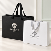 Sac en papier de luxe personnalisé avec votre logo pour cosmétiques, vêtements, chaussures, cadeaux, boutique, avec poignée en ruban