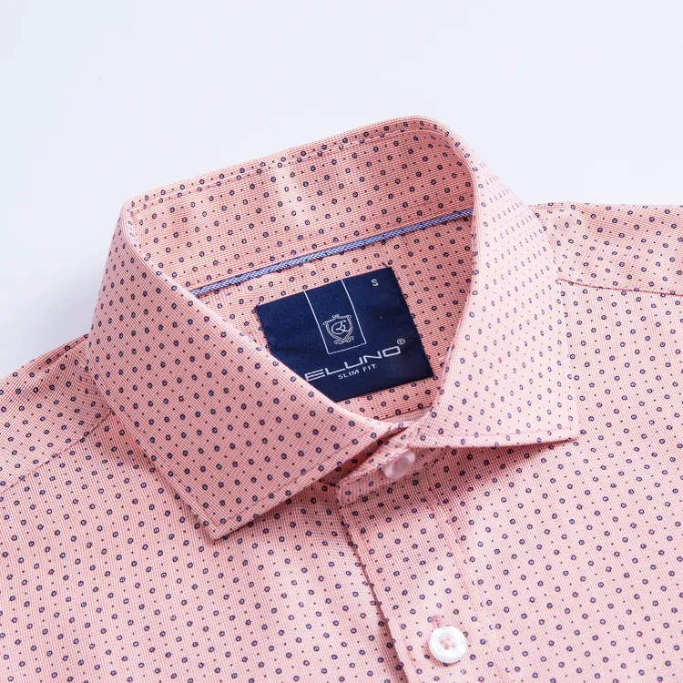 China Factory High Quality Polka Dot Design Men's Shirts Bright Colorful Long Sleeve Shirts For Men