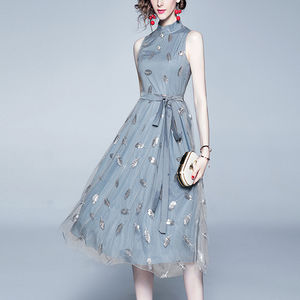 The New Summer Dress of 2020 Is A Full-length Dress With England Style Embroidery Dress - Product Image 3