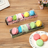 En plastique 6 coréenne style graisse macaron cadeau merch boîte 5 divisé cookie long dessert boîte