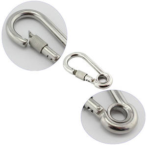 Mosquetón de Acero Inoxidable 304/316 RICHWITS, Gancho de Seguridad para Montañismo con Anillo y Diseño de Resorte de Tuerca para Aventuras al Aire Libre - Product Image 3