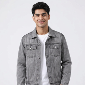 New Fashion Wholesale Plain <b>Men</b> <b>Denim</b> <b>Jackets</b> Wholesale Top Quality Jeans <b>Jackets</b> for Online Sale with Customized Colors - Product Image 1