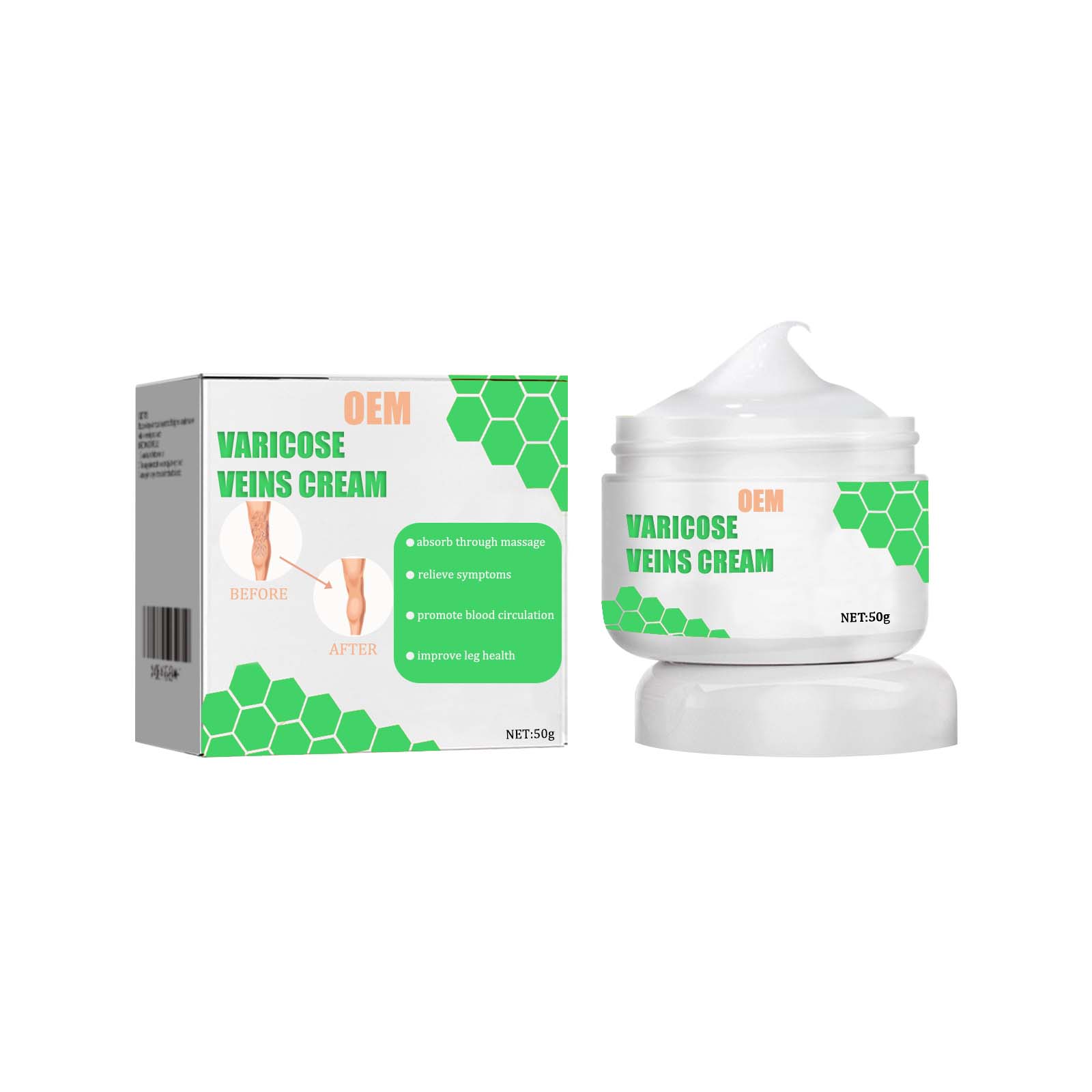100% Original Herbal Ointment for Varicose Veins and Vasculitis Effective Leg Pain Relief and Removal