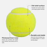 Balles de tennis professionnelles Jusain Padel-Caoutchouc résistant à l'élasticité élevée écologique 145-150cm rebond 130g poids pour l'entraînement au jeu