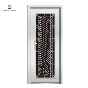 Nhà Máy Bán buôn giá thép không gỉ cửa ra vào và cửa sổ cho ngôi nhà bên ngoài phía trước nhập cửa puertas de acero - Product Image 1