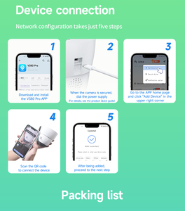 V380 גבוהה 4mp אבטחה מקורה הכיפה מצלמה כפולה עדשה כפולה לילה ראייה תנועה זיהוי 2-דרך אודיו צבע מלא אי אנוש - Product Image 2