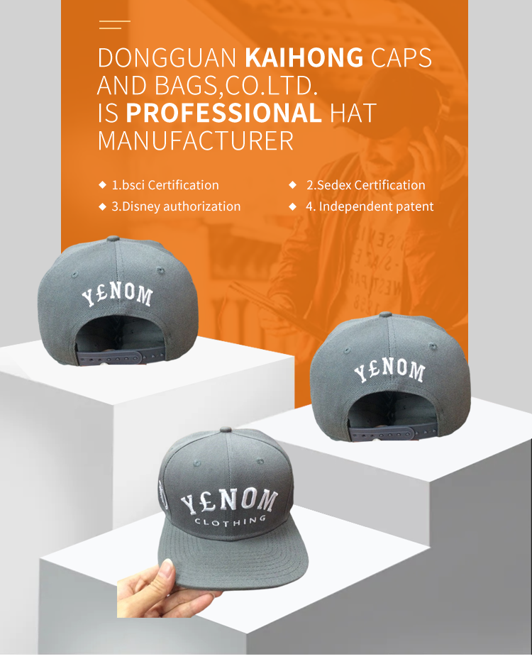 Custom 100% 5 panel hats Acrylic  Cap solid sublimation prints And Hat With Dongguan Factory