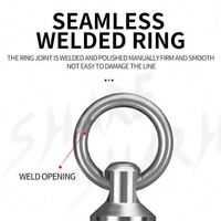 Swivel Bola Baja Anti Karat dengan Pengunci Coastlock, Cincin Las Kuat, Aksesoris Konektor Swivel Pancing