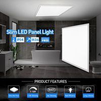 Panneau lumineux LED ultra-fin de 7 mm, 1260 W, plusieurs spécifications, certifié CE/RoHS, étanche IP54, dimmable, Ra80