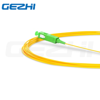 Connecteur SC/UPC de queue de cochon à fibre optique monomode Simplex 9/125, gaine extérieure en PVC/ LSZH de 0.9mm