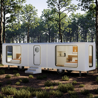 Capsule spatiale contemporaine de 9m en acier Cabine mobile Apple pour hôtel Zone scénique Maison Camping