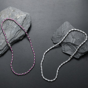 Chaîne Tennis Mix & Match Couleurs, Bijoux Hip Hop en Cuivre et Zirconium, Collier Tennis Mix & Match pour Femme, Mode Tanjing - Product Image 3