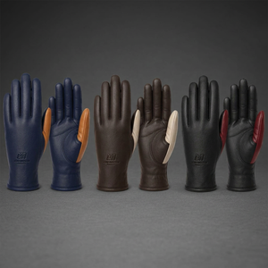 Gants en cuir LM, longueur poignet, doublure fourrée, thermiques, écologiques, compatibles écran tactile, usage quotidien hiver, style uni, design personnalisé pour votre marque - Product Image 2