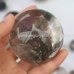 Personalizado fantasma verde paisaje Arco Iris natural transparente cuarzo cristal esfera bola - Product Image 5